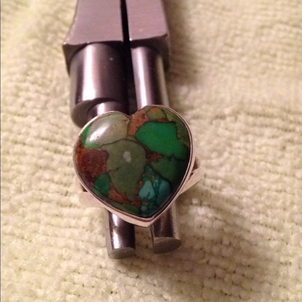 Sterling Silver Green Turquoise Ring